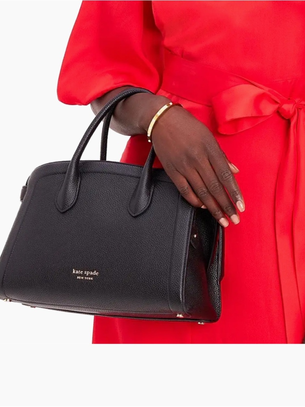Kate Spade Black Leather Top-Handle Satchel (New still in packaging)